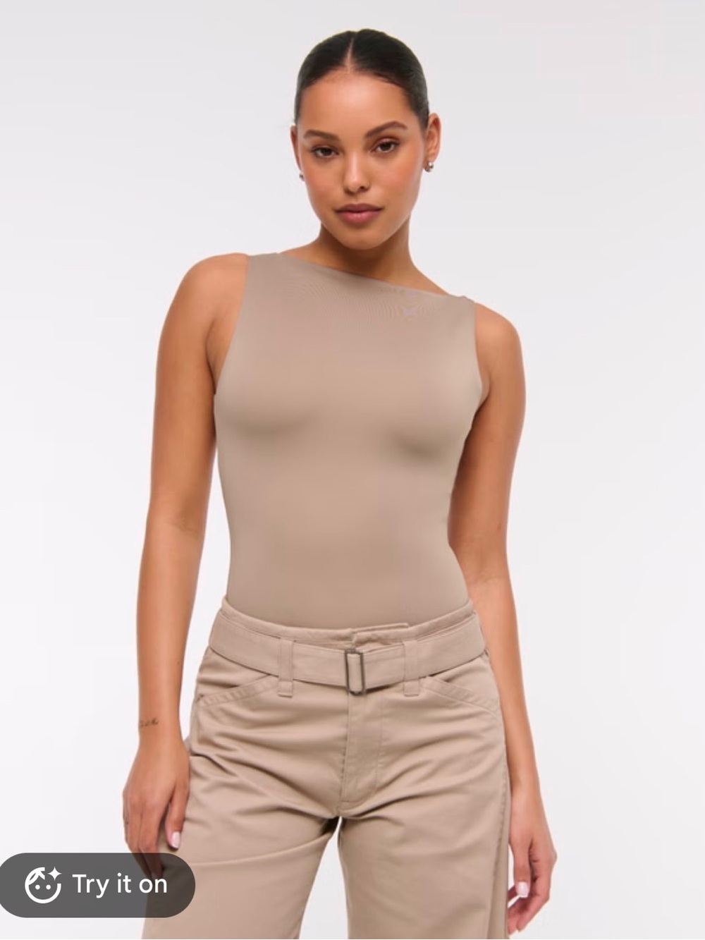 Abercrombie Sculpt Matte Seamless Slash Bodysuit Size Large